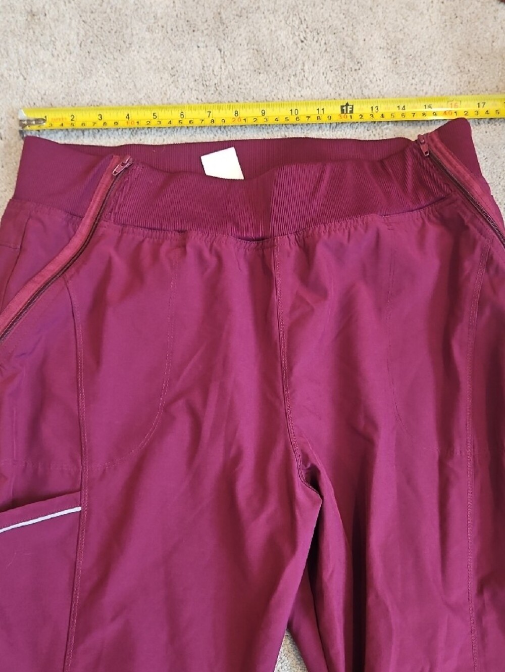 Women's Scrub Set Jogger Pants - Burgundy/Fuschia - Picture 9 of 13